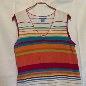 XL Evan Picone LAGENLOOK Top:Knit Tank/Shell.Bring Year Round Color!100% Cotton!